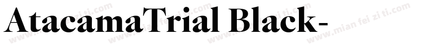 AtacamaTrial Black字体转换